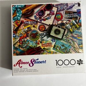 Aimee Stewart Vintage USA Travel 1000-Piece Puzzle
